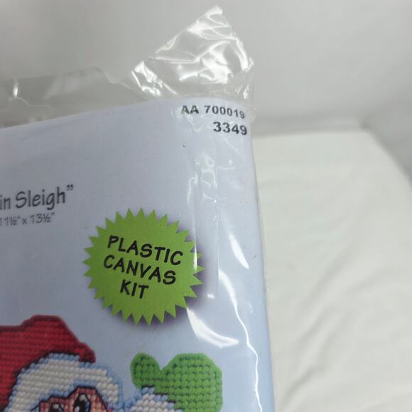 Design Works Plastic Canvas Kit #3349 Santa in Sleigh 11.5" x 13.5"  3349 New - Picture 4 of 7